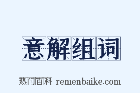 意解组词是什么意思的图片